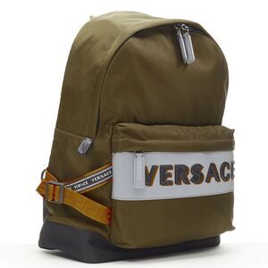Versace Logo Nylon Backpack